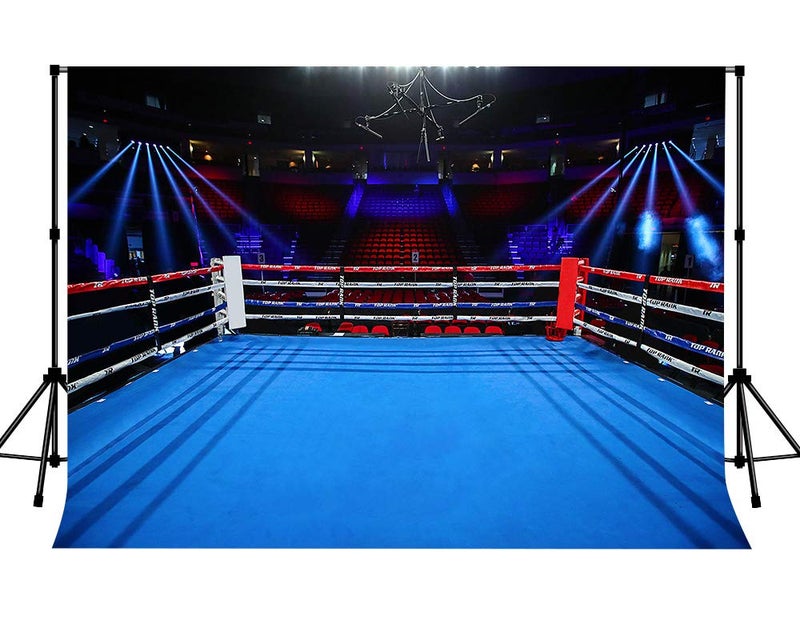 LYLYCTY 7x5ft Photography Backdrops for Boys Birthday Party Boxing Ring Backgrounds Dorm Decorations Backdrop for Men Portrait Backdrops Photo Booth Props - Image 1